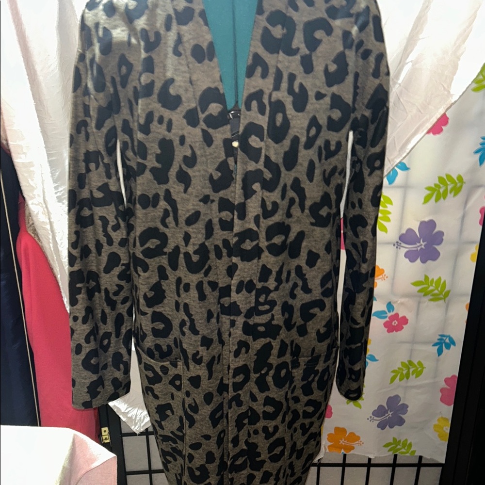 Leopard Print Women's Cardigan size large